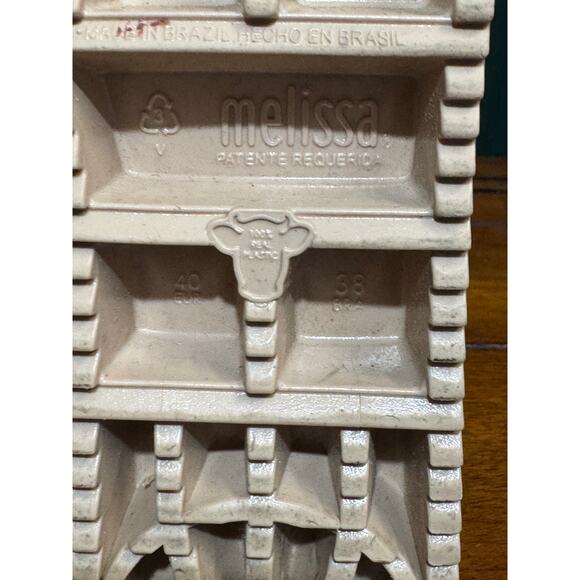 Melissa Pink Platform Jelly Sandals Puzzle Open Toe size euro 40 - Picture 6 of 8